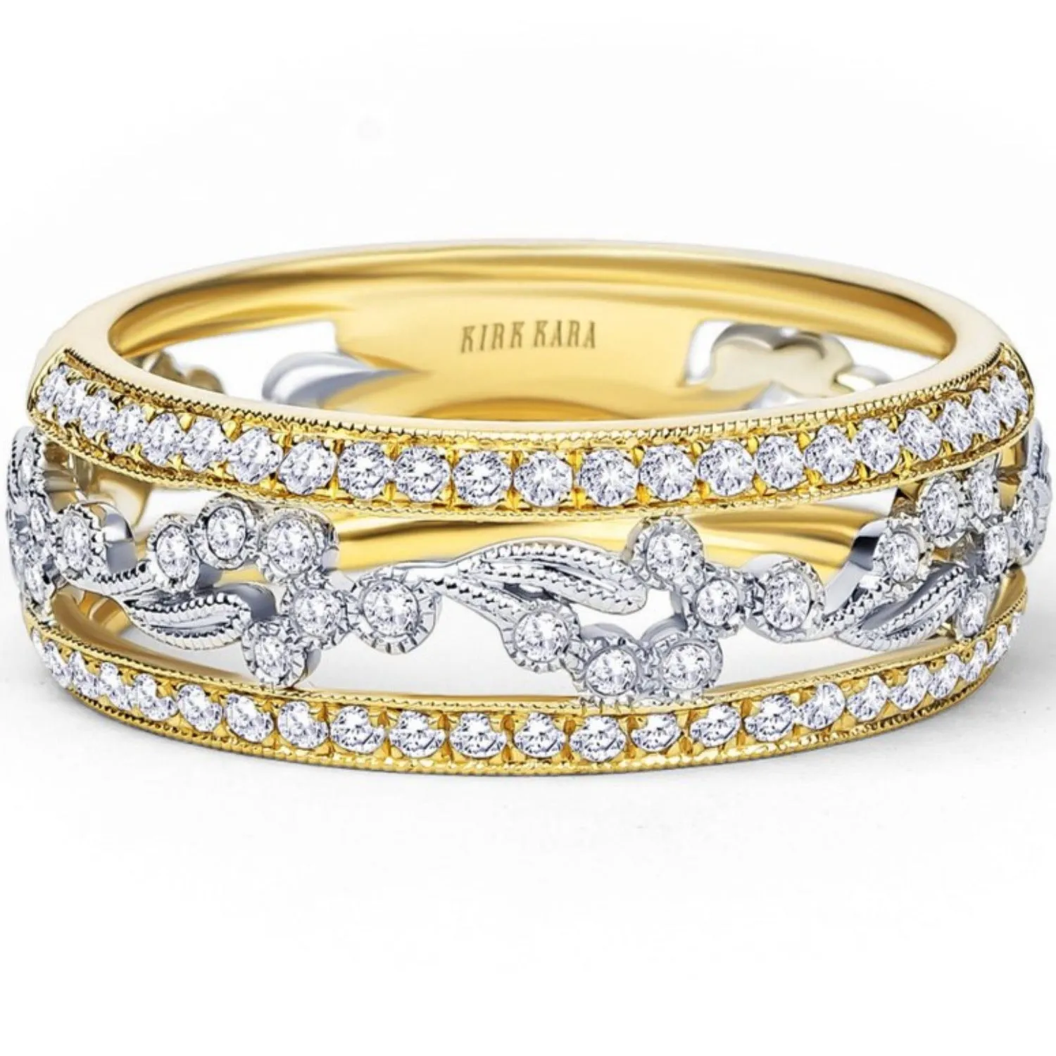 Kirk Kara "Rayana" Paisley Swirl Diamond Edge Fashion Band