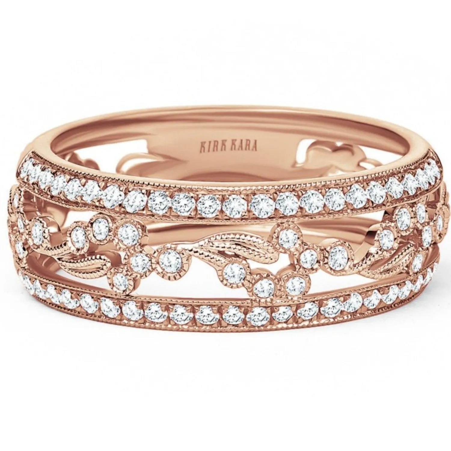 Kirk Kara "Rayana" Paisley Swirl Diamond Edge Fashion Band