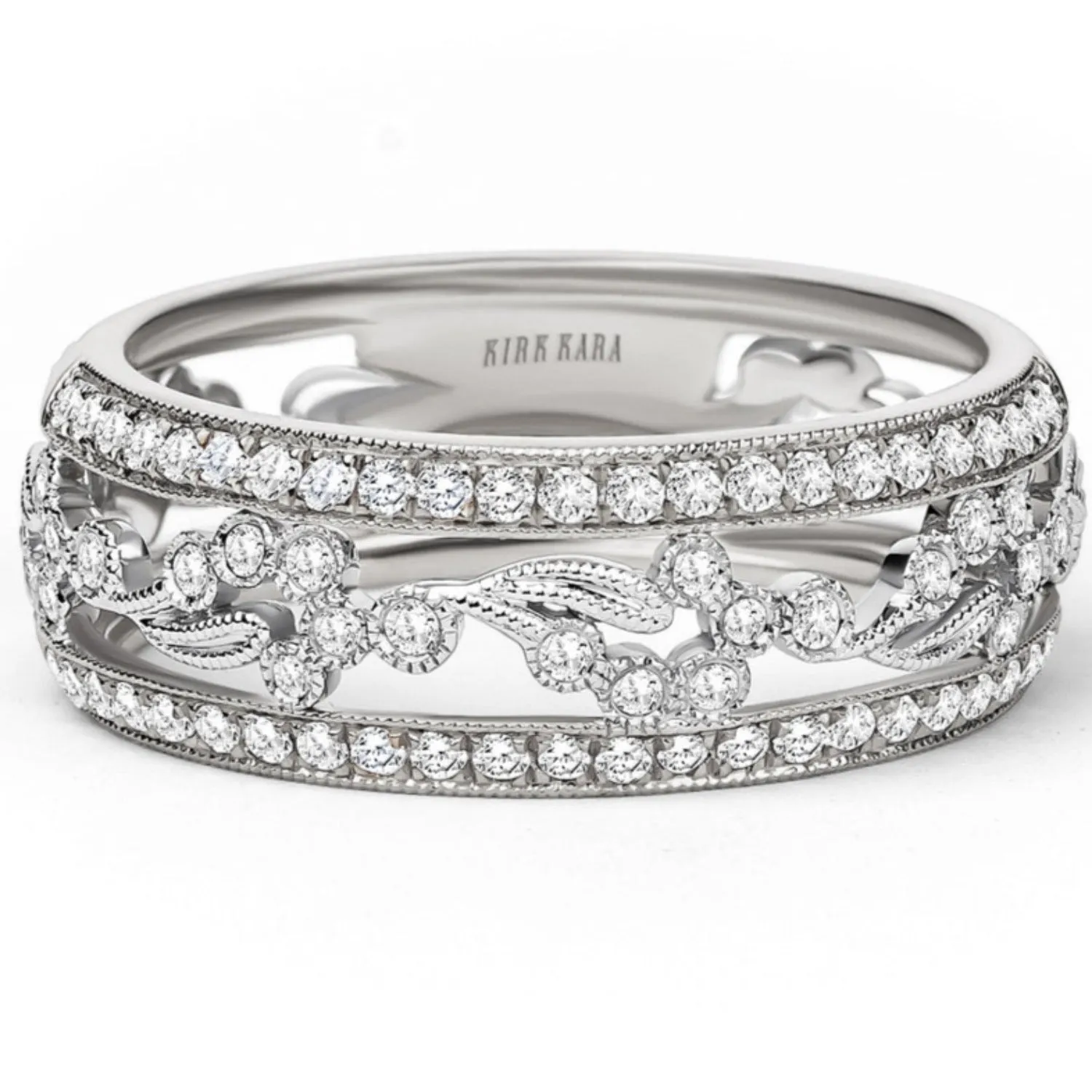 Kirk Kara "Rayana" Paisley Swirl Diamond Edge Fashion Band