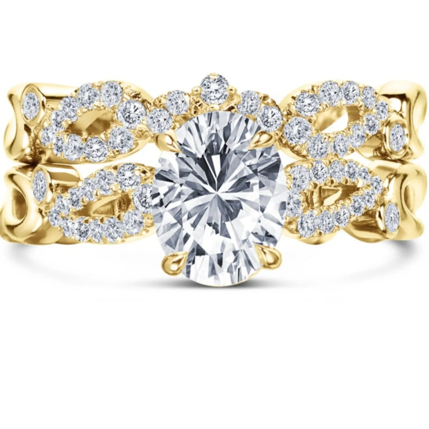 Kirk Kara "Rayana" Vintage Inspired Crown Diamond Wedding Band