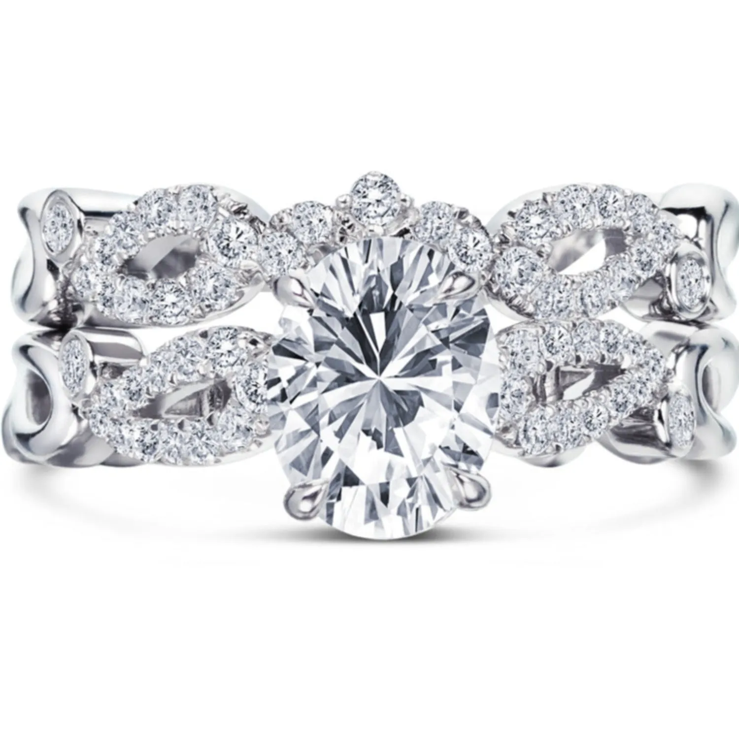 Kirk Kara "Rayana" Vintage Inspired Crown Diamond Wedding Band