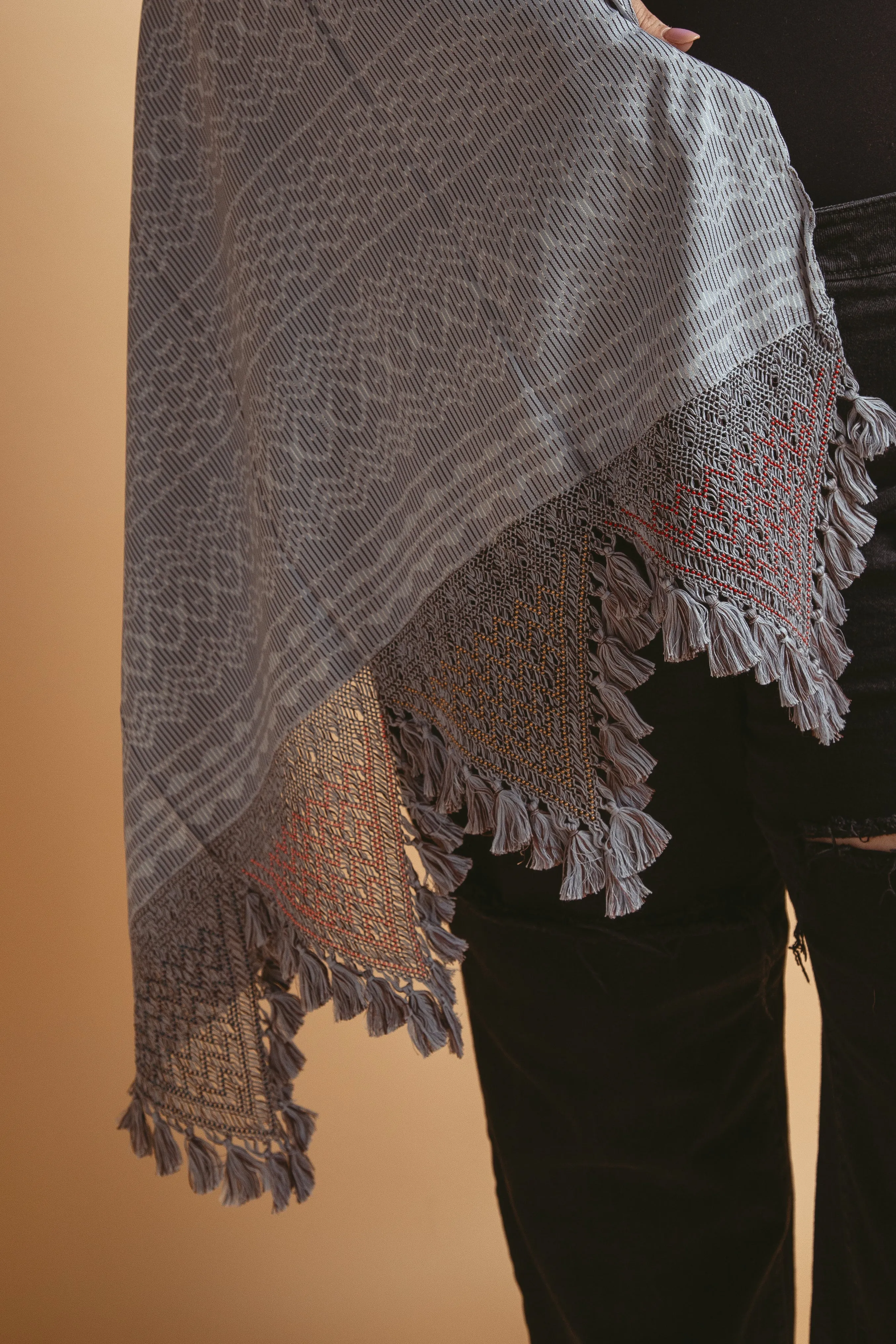 Large Beaded Rebozo - Arcoíris