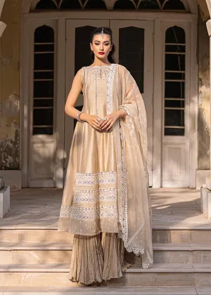 Latest Pakistani Crushed Sharara Suit Kameez Dupatta