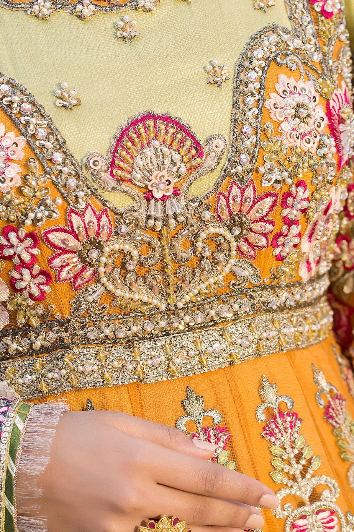 Latest Wedding Dress in Pishwas Frock Lehenga Style