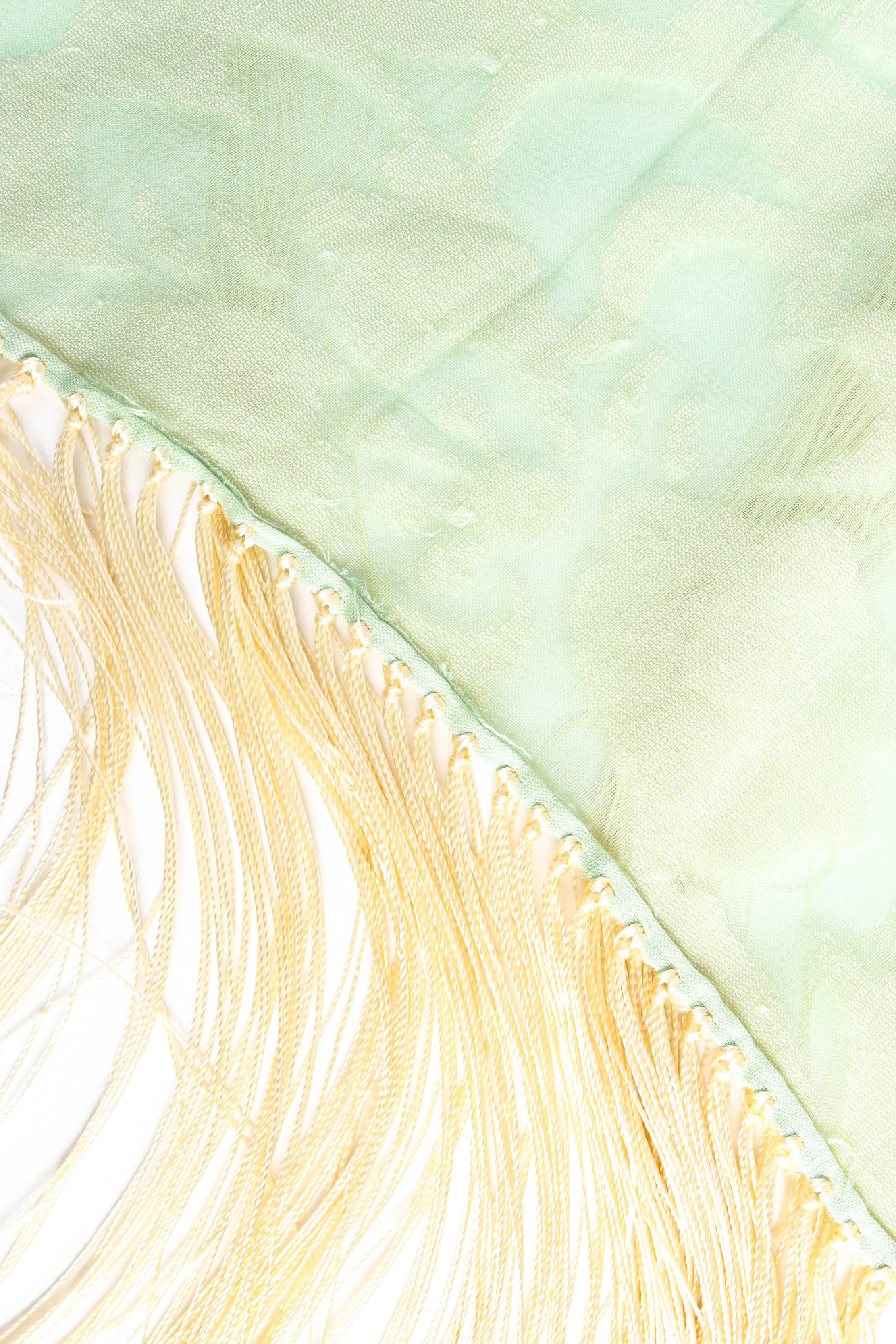 Leaf Floral Fringe Shawl