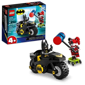 LEGO DC Batman Versus Harley Quinn 76220 Building Toy Set; a Super Hero on a Motorcycle and a Super Villain on a Skateboard; Includes a Batarang; Gift for Kids, Boys and Girls, Ages 4  (42 Pieces)