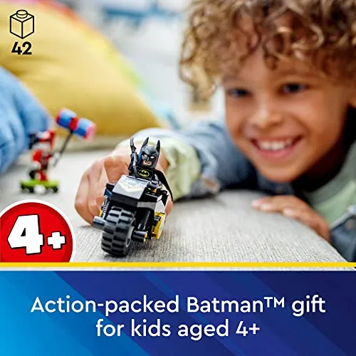 LEGO DC Batman Versus Harley Quinn 76220 Building Toy Set; a Super Hero on a Motorcycle and a Super Villain on a Skateboard; Includes a Batarang; Gift for Kids, Boys and Girls, Ages 4  (42 Pieces)