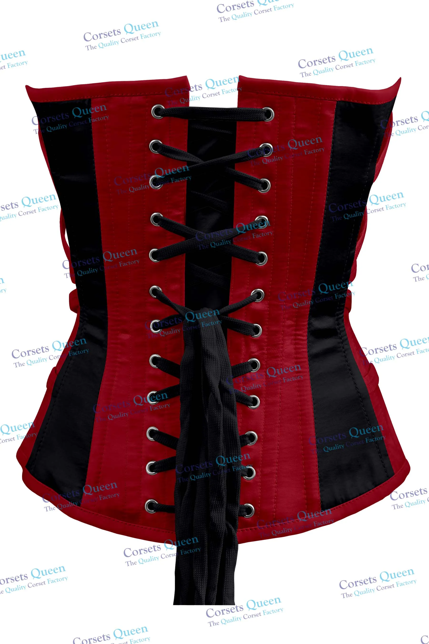 Libie Satin Overbust Corset With Buckles