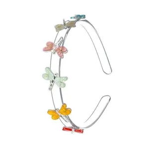 Lilies & Roses Dragonflies Satin Pastel Color Headband