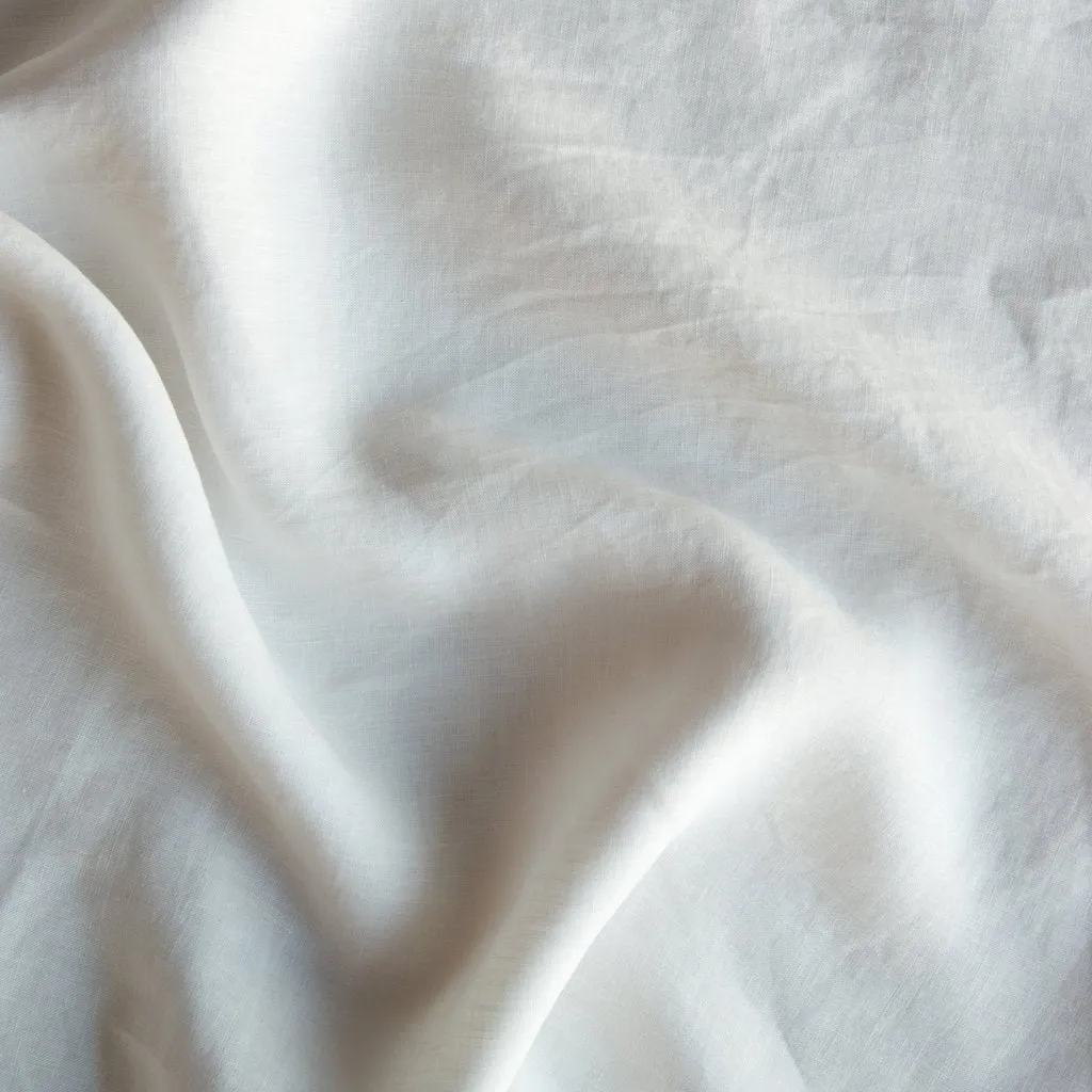 Linen Bed Skirt - Winter White - Queen