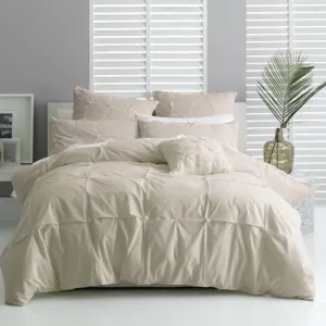 Linen House Oatmeal Alessio Duvet Cover Set
