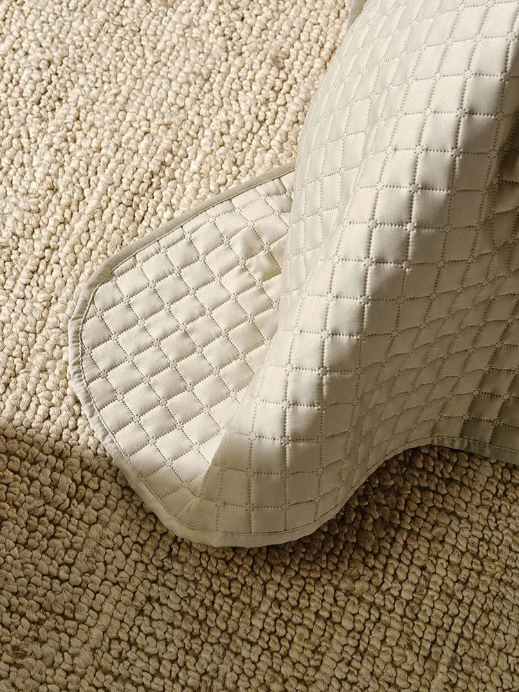 Linen House Verona Champagne 270x270cm Queen Coverlet Set