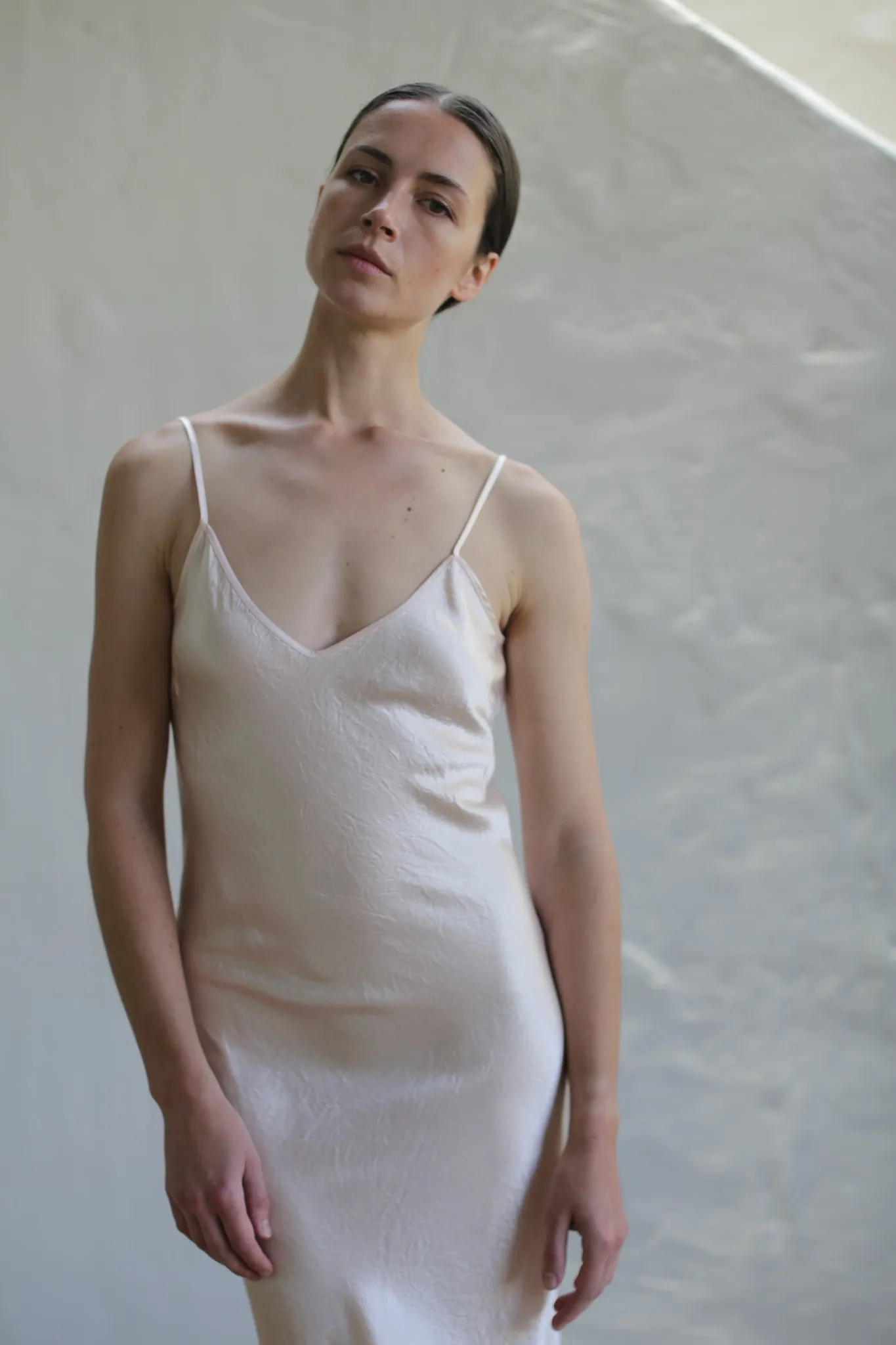 Liquid Slip Dress | Champagne