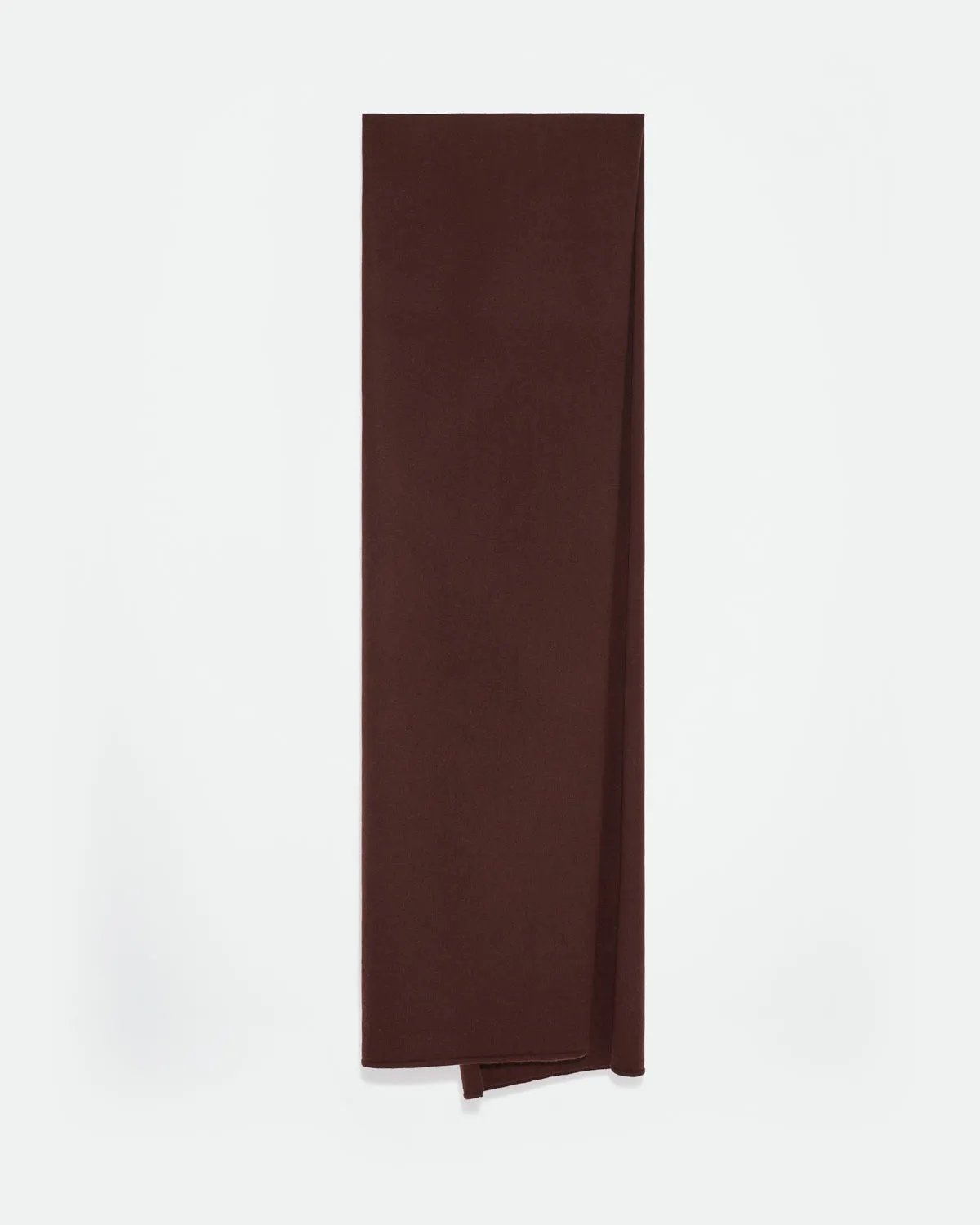 Long scarf in cashmere wool knit