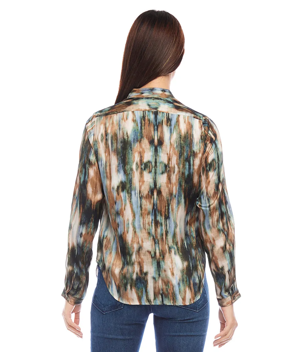 Long Sleeve Placket Top