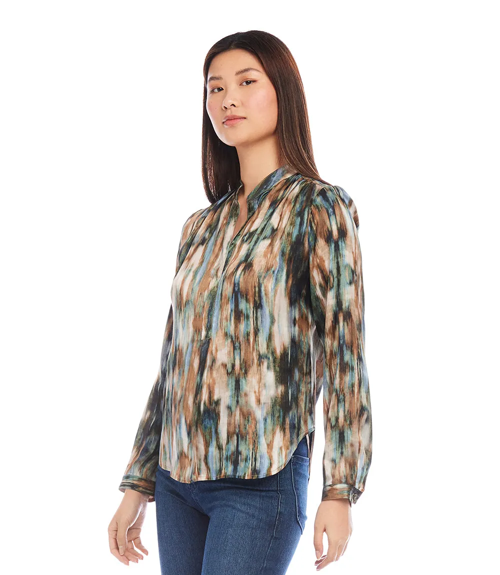 Long Sleeve Placket Top