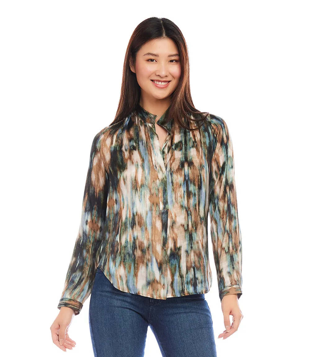 Long Sleeve Placket Top