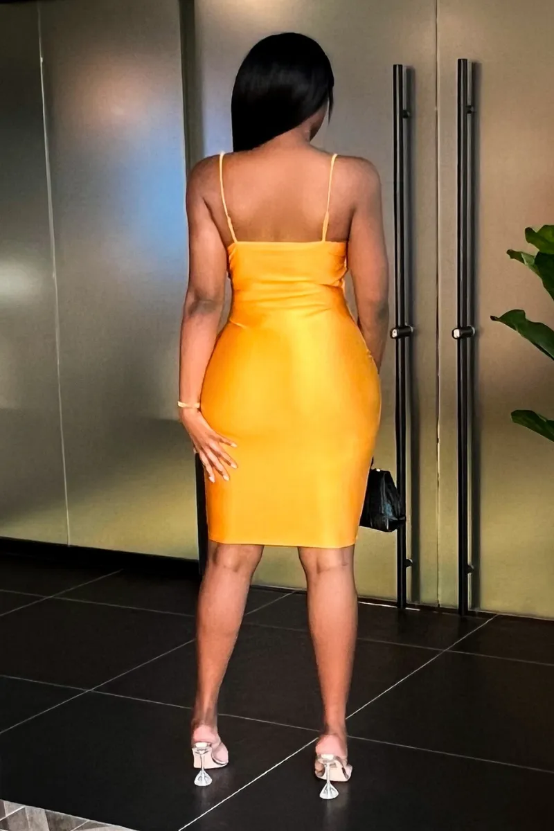 LORI SATIN MIDI | DRESS
