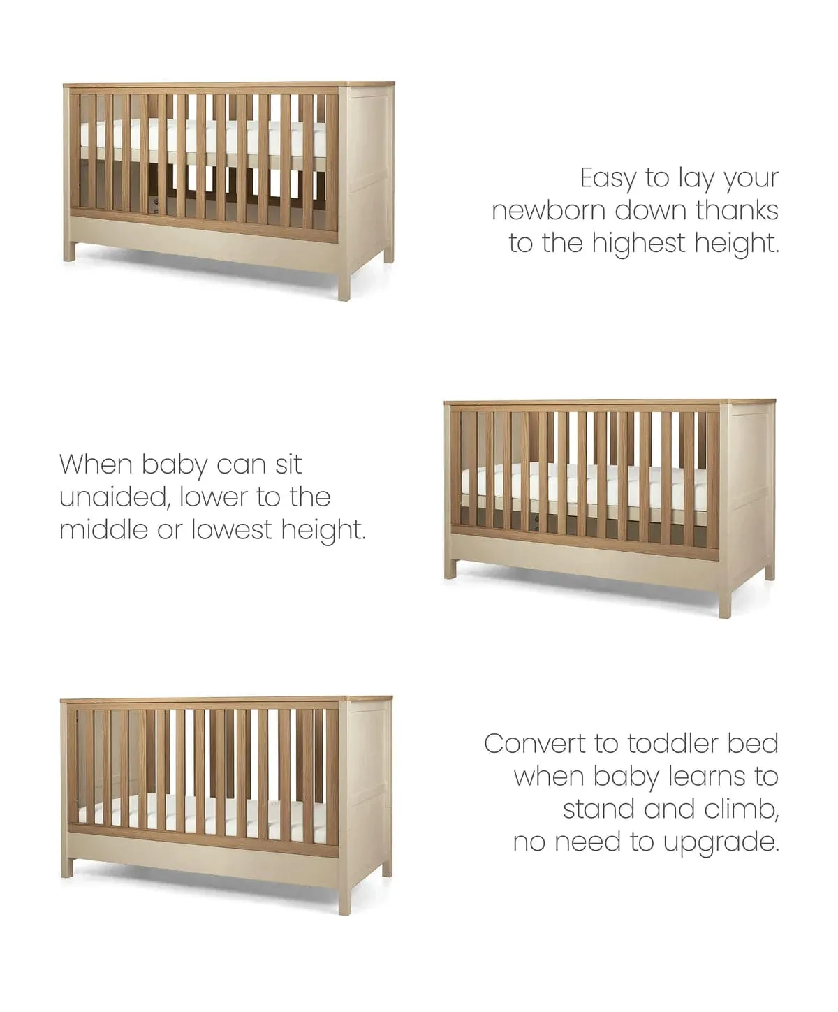 Mamas & Papas Harwell 3Pc Furniture Set - Cashmere