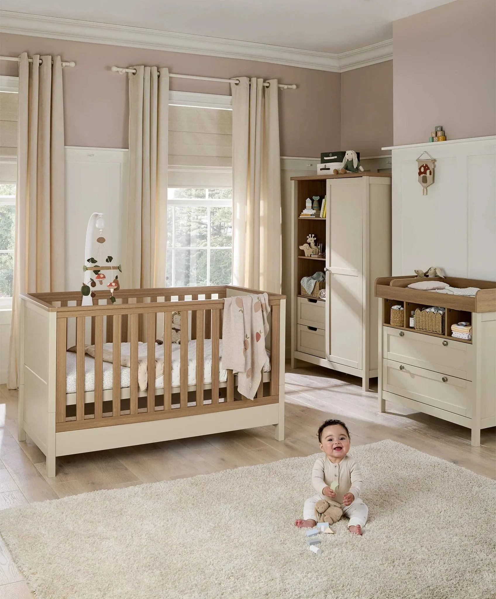 Mamas & Papas Harwell 3Pc Furniture Set - Cashmere