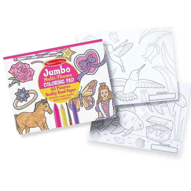 Melissa & Doug Jumbo Colouring Pad (Pink)