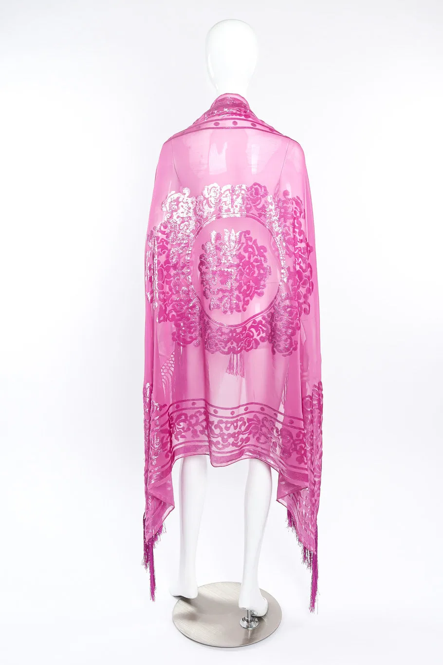 Metallic Velvet Fringe Shawl