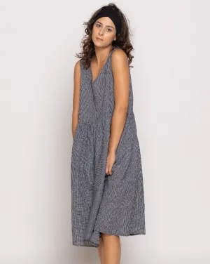 Micro Checker V-Neck Tank Dress