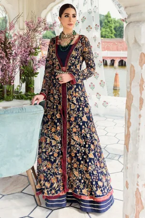 Midnight Blue Embroidered Pakistani Pishwas Eid Dress