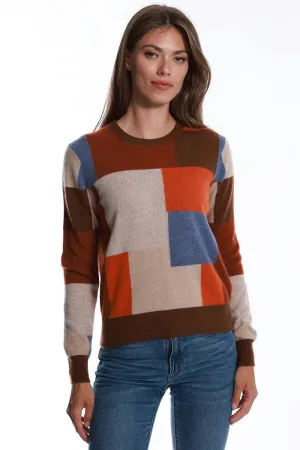 Minnie Rose Patchwork Crew Pullover