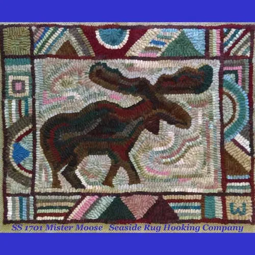 Mister Moose Kit with Pattern and Cut Wool strips