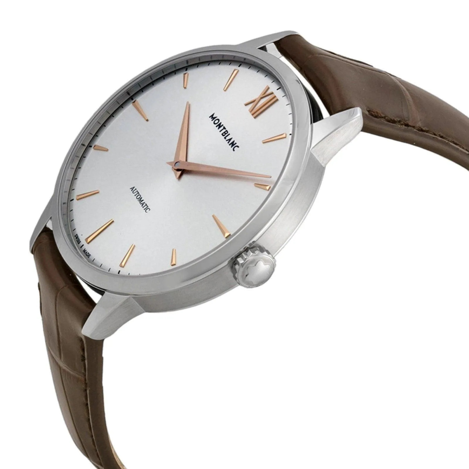 Montblanc Clock Heritage Spirit 41mm Automatic Silver Steel 110695