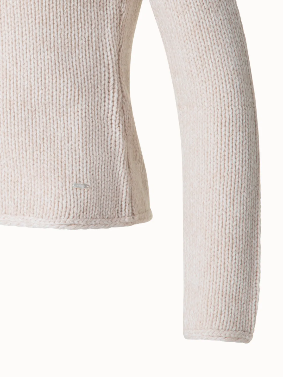 Mouliné Cashmere Wool Round Neck Sweater