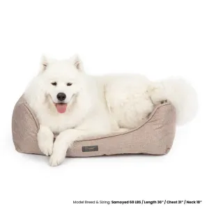 Nandog Pet Gear - POPLIN LINEN STYLE LARGE PET BED - TAN