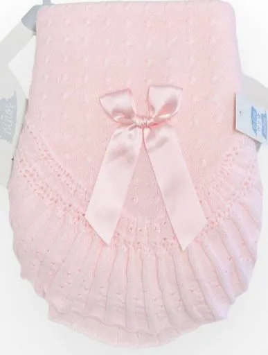 Ninas Y Ninos Boxed Pink Pleated Shawl