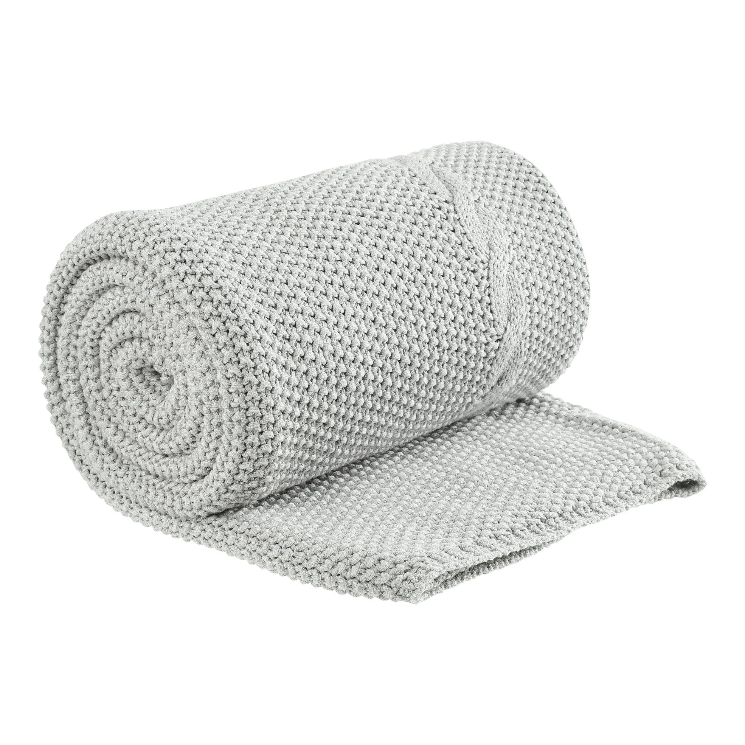 North Cable Throw - Light Grey