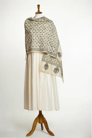 Off White Kantha Stole