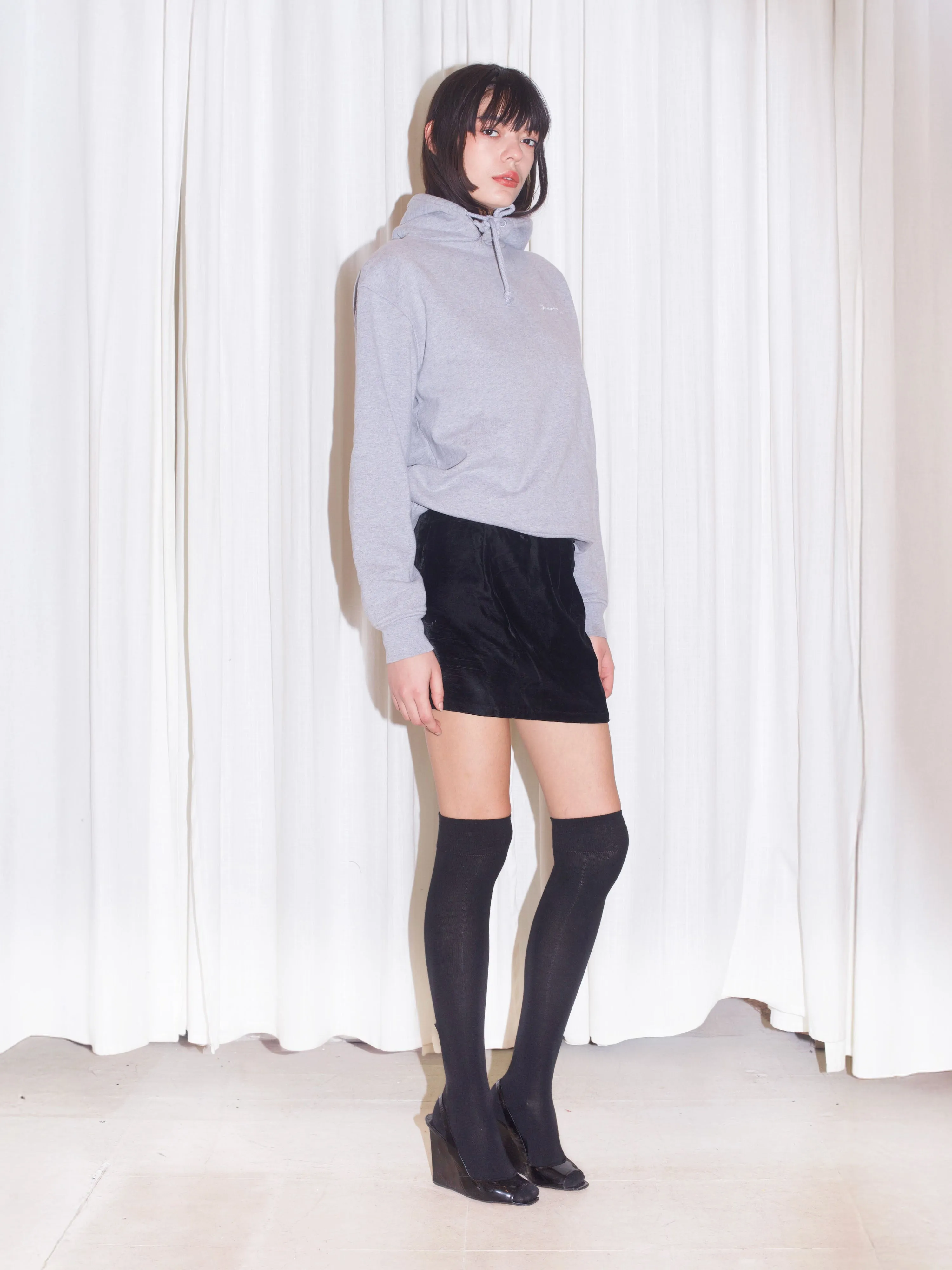Onyx Velvet Mini Skirt