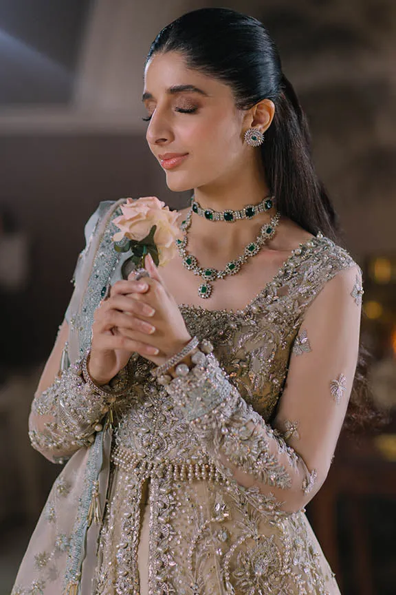 Open Gown and Lehenga Style Pakistani Wedding Dress