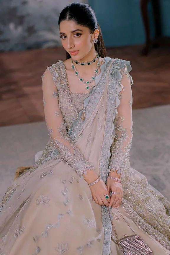 Open Gown and Lehenga Style Pakistani Wedding Dress