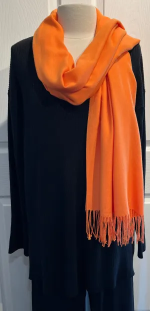 Orange 100% Cashmere Restaurant Wrap/Scarf
