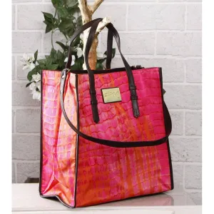 Orange & Pink Tie Dyed Cotton Tote Bag