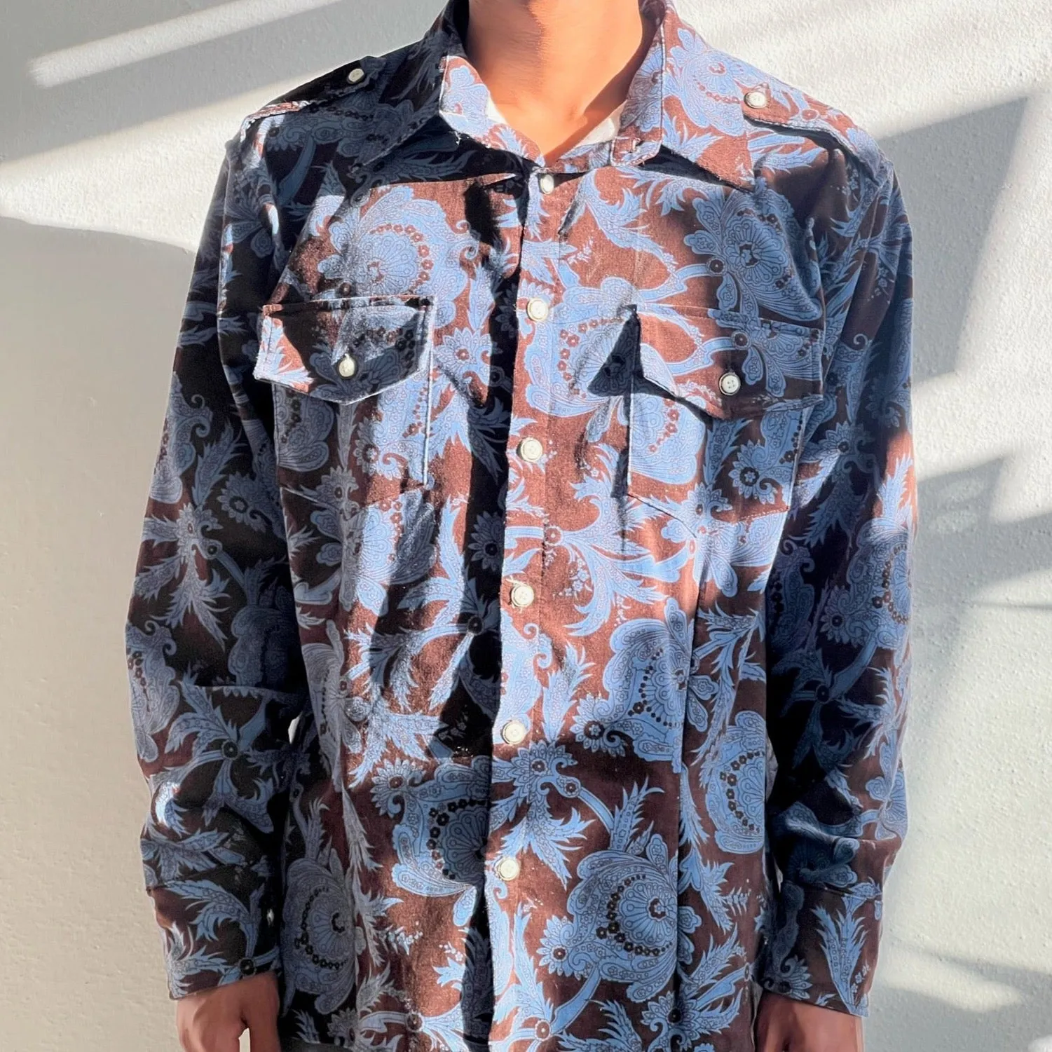 Paisley Corduroy Button Up