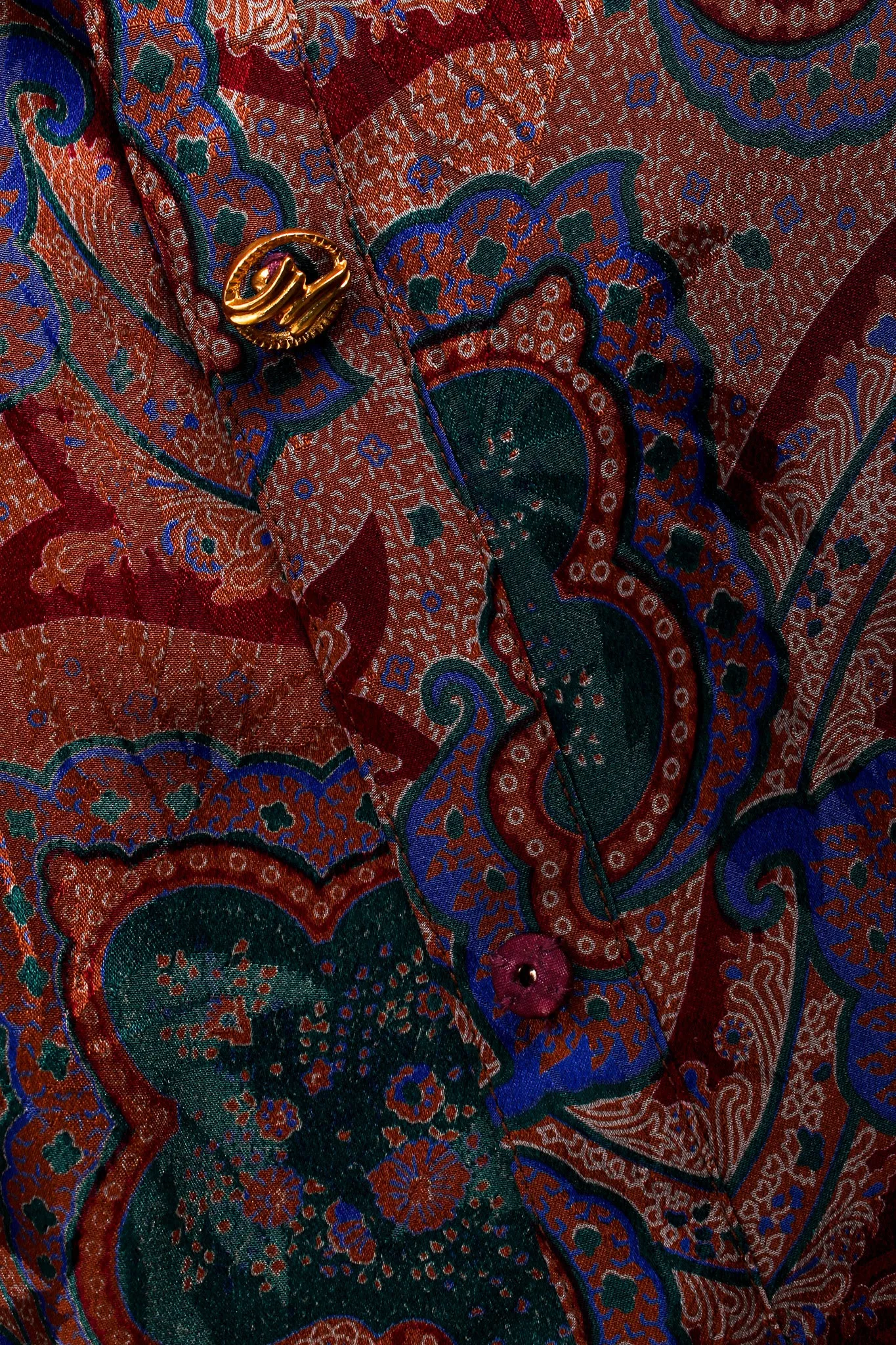 Paisley Floral Silk Top & Skirt Set