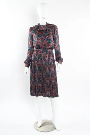 Paisley Floral Silk Top & Skirt Set