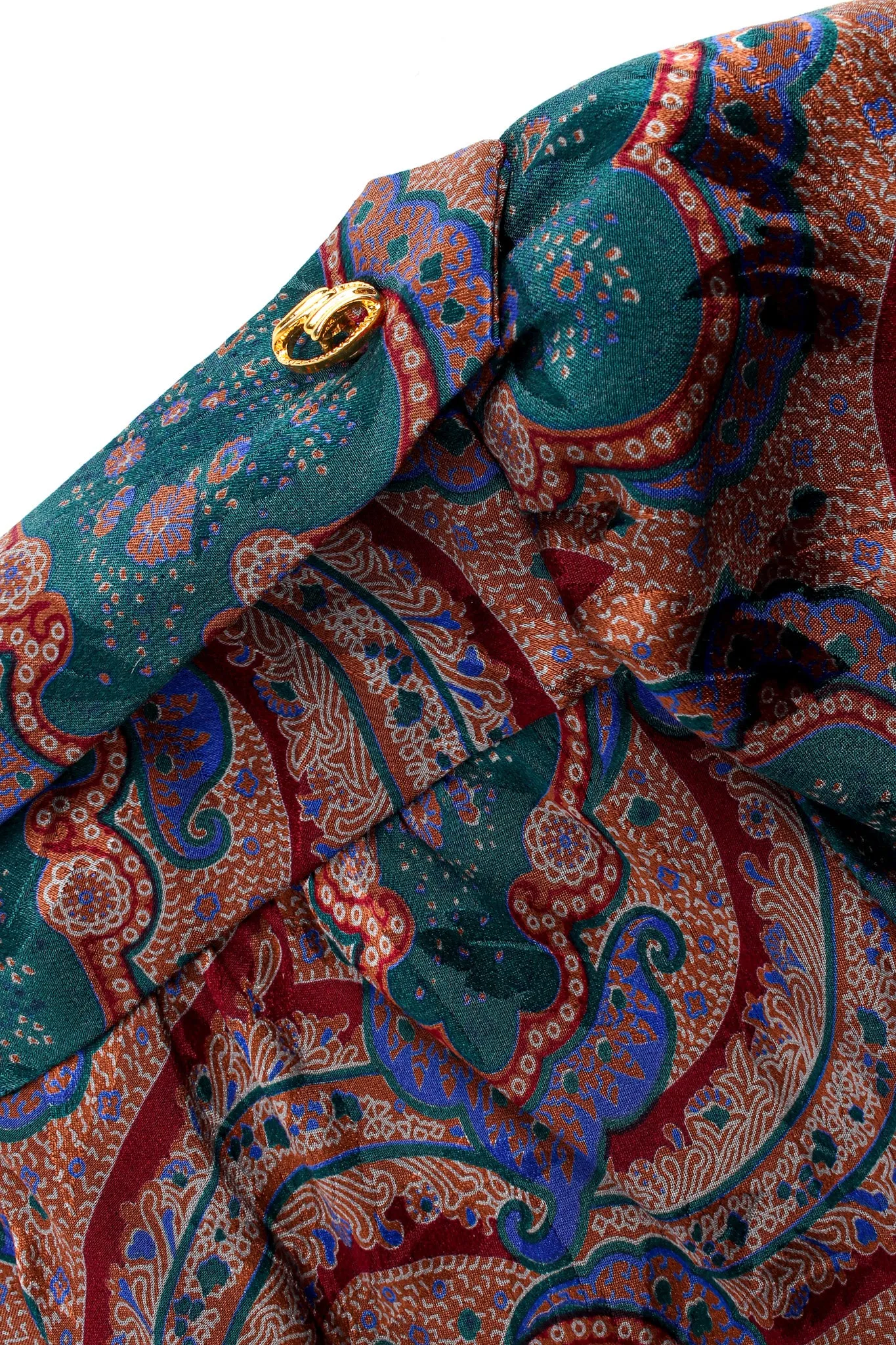 Paisley Floral Silk Top & Skirt Set