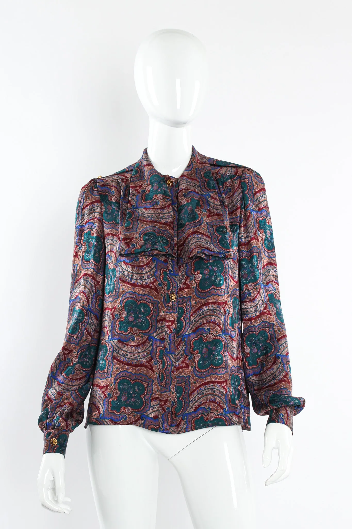 Paisley Floral Silk Top & Skirt Set