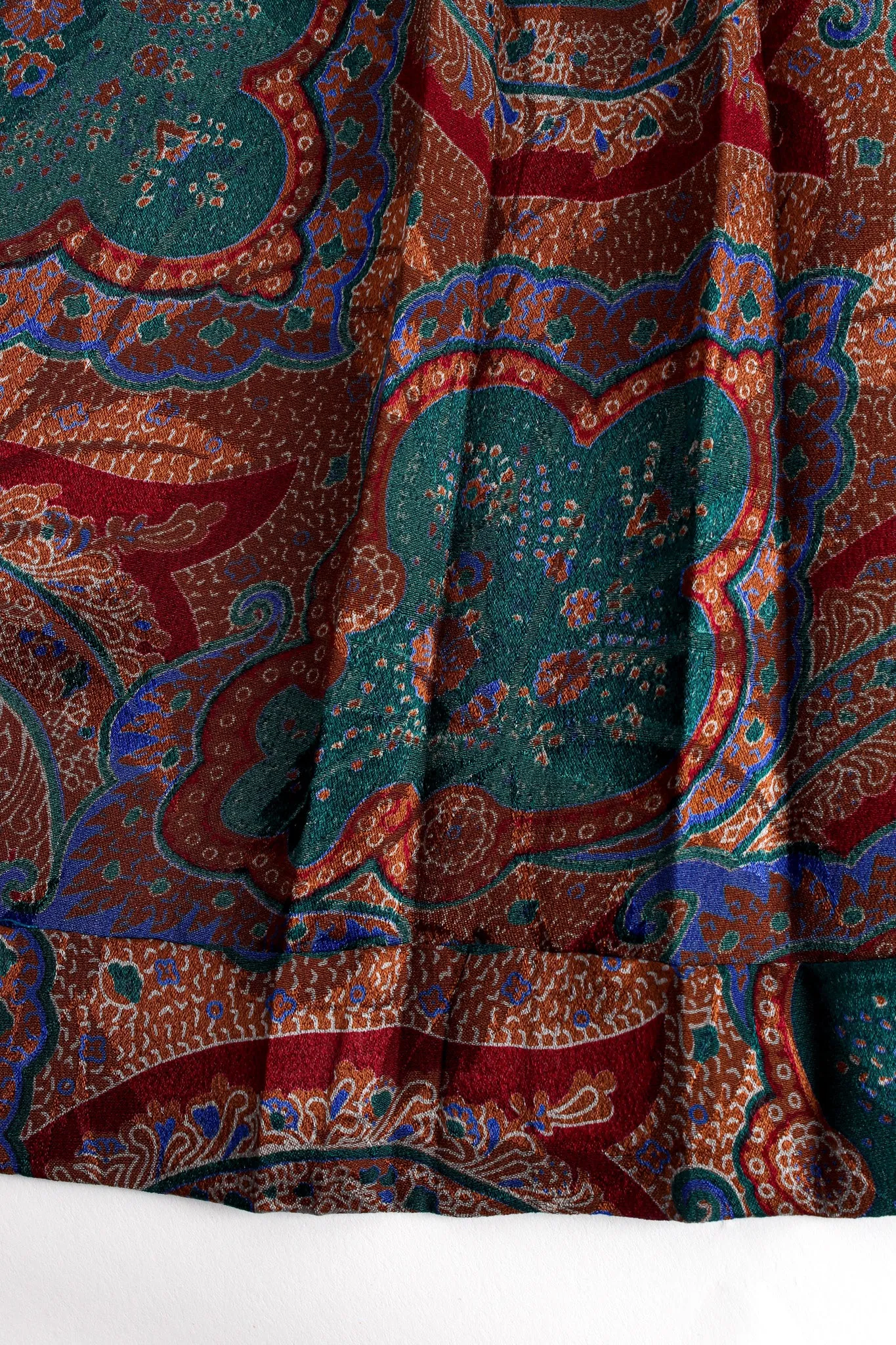 Paisley Floral Silk Top & Skirt Set