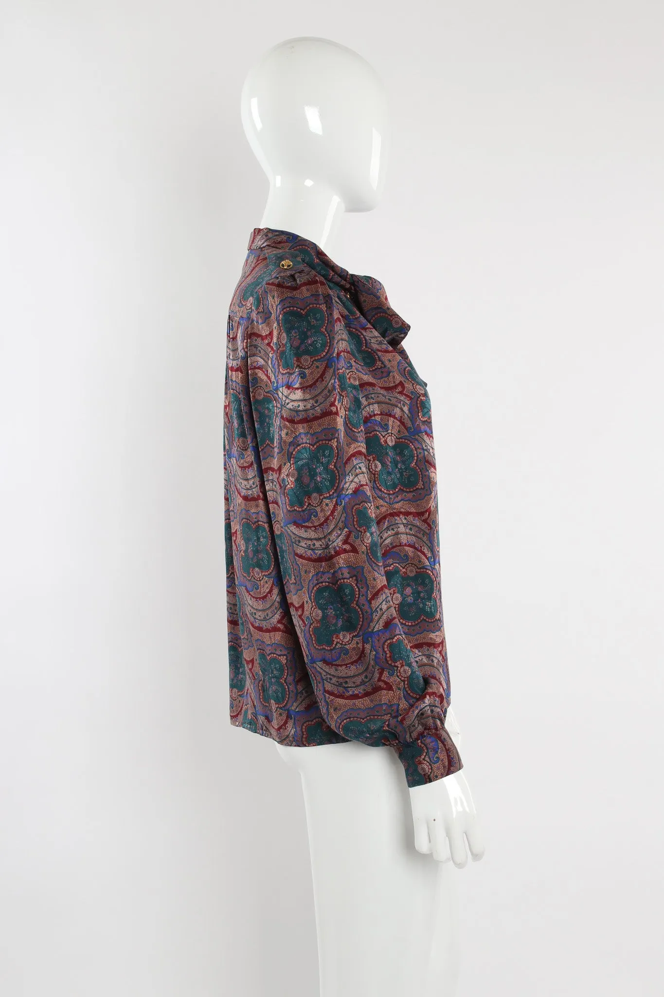 Paisley Floral Silk Top & Skirt Set