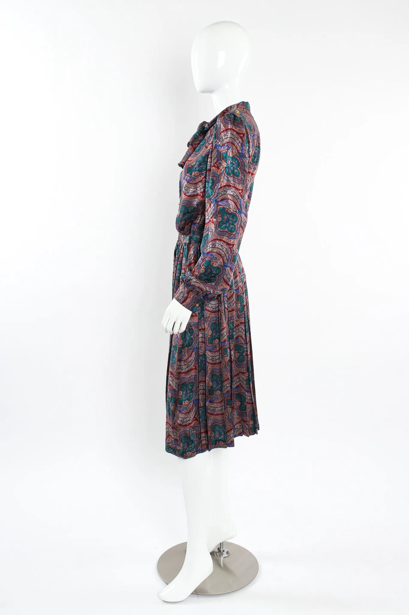 Paisley Floral Silk Top & Skirt Set