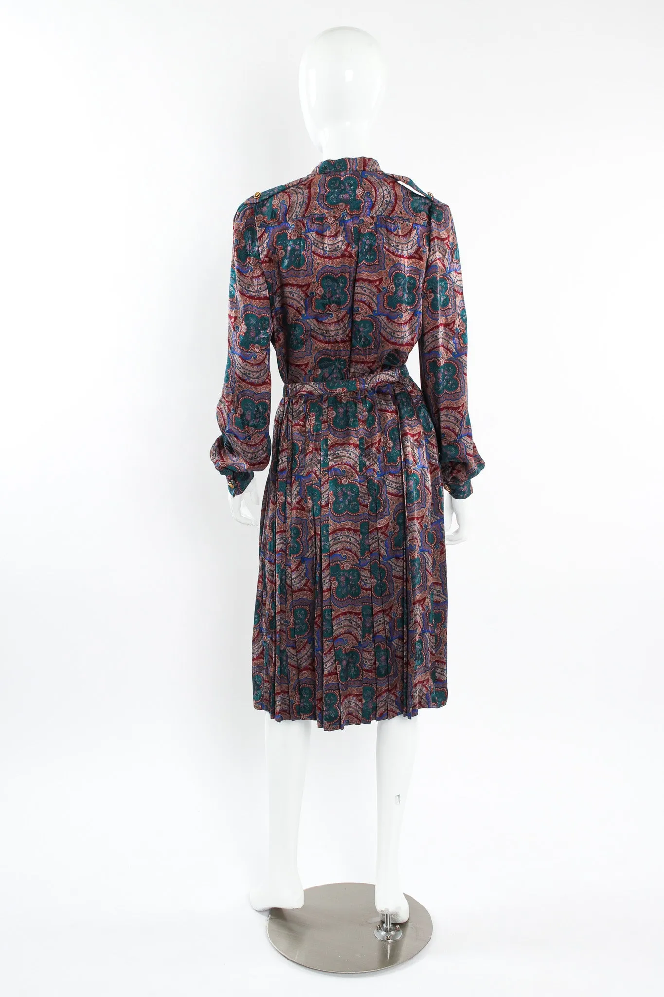 Paisley Floral Silk Top & Skirt Set